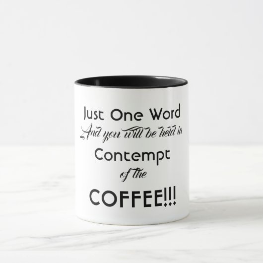 Drôle Message Café Mug (Centre)