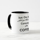 Drôle Message Café Mug (Devant gauche)