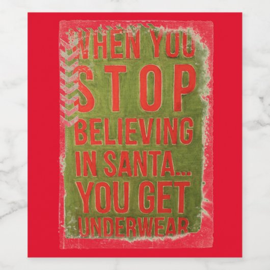 Drôle message de Noël Vin Étiquette bouteille! (Étiquettes simples)