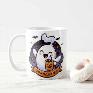 Drôle mignon Boo avec Mug de Pun Halloween