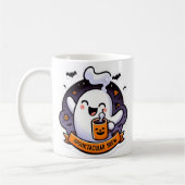Drôle mignon Boo avec Mug de Pun Halloween (Gauche)