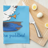 Drôle mignon canard dansant dessin animé serviette (Quart Plié)