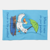 Drôle mignon canard dansant dessin animé serviette (Horizontal)