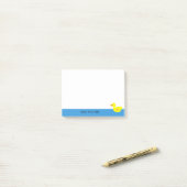 Drôle mignon Canard Jaune Nom personnalisé Post-it (Sur un bureau)