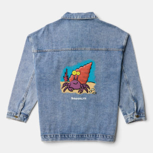 Drôle mignon caricature pourpre crabe ermite