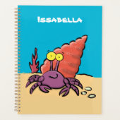 Drôle mignon caricature pourpre crabe ermite (Devant)