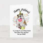 Drôle mignon Chien Chien Chien Chien Carte Anniver (Devant)