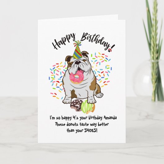 Drôle mignon Chien Chien Chien Chien Carte Anniver (Devant)