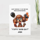 Drôle mignon Chien simple carte de voeux d'anniver (Devant)