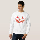 Drôle, mignon Citrouille Halloween Sweatshirt (Devant entier)