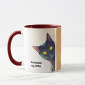 Drôle mignon Curious Chat illustré Mug (Gauche)