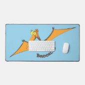 Drôle mignon dessin animé de pterodactyle volant o (Clavier et souris)