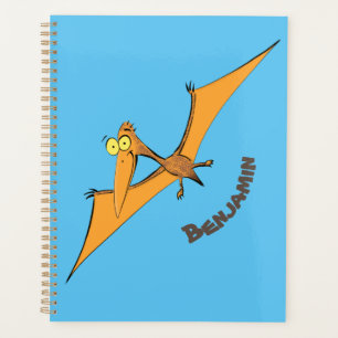 Drôle mignon dessin animé de pterodactyle volant o