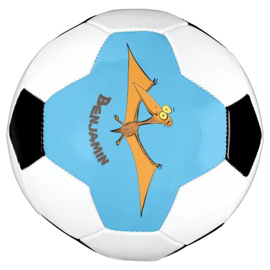 Drôle mignon dessin animé de pterodactyle volant o (Tourné)