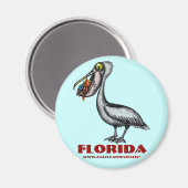 Drôle mignon Floride pélican et aimant de poisson (Recto/Verso)