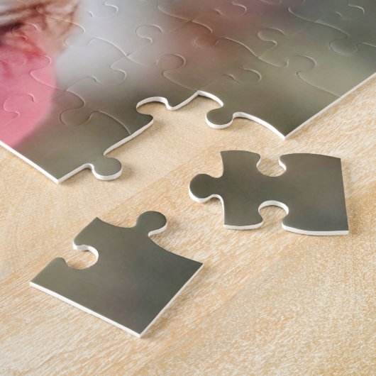 Drôle mignon langue chien Schnauzer blanc Puzzle (Côté)