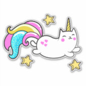 Drôle mignon méowlogique unicorn kitty autocollant (Devant)