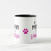 Drôle Min Pin Valentine's Day Mug (Centre)