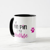 Drôle Min Pin Valentine's Day Mug (Devant gauche)