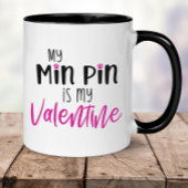 Drôle Min Pin Valentine's Day Mug