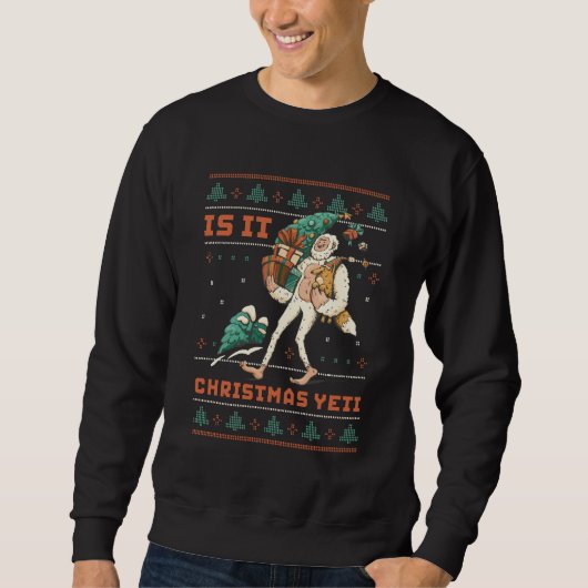 Drôle moche de Noël Sweat Blanche Neige Yeti Pun (Devant)