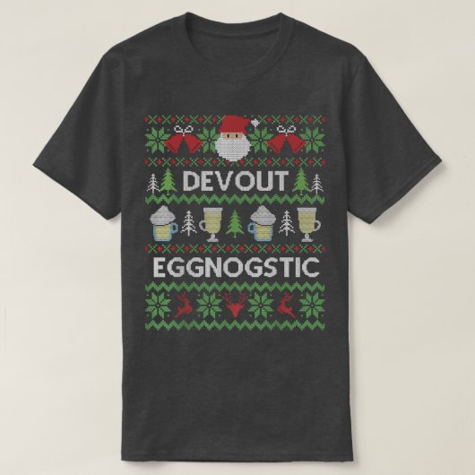 Drôle moche de Noël Sweat Devout Eggnostic (Design devant)