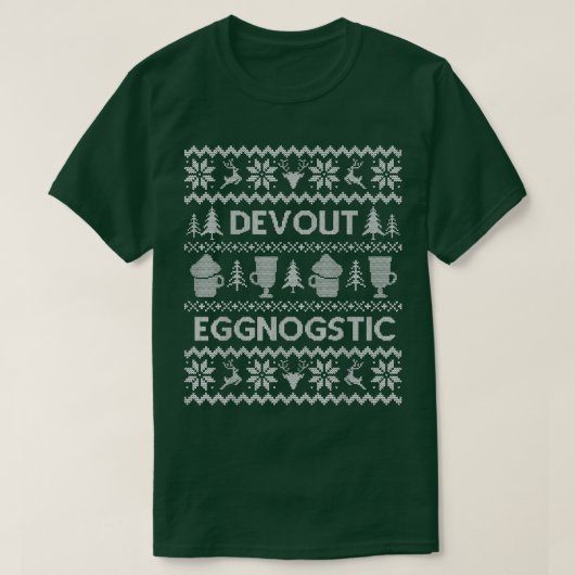 Drôle moche de Noël Sweat Devout Eggnostic en W (Design devant)