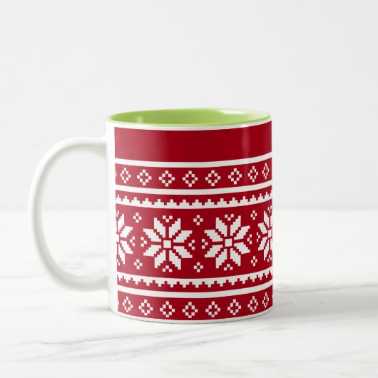 Drôle moche pull de Noël motif tasses à café (Gauche)