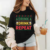 Drôle moche Sweat de Noël Boire de bière Script