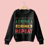Drôle moche Sweat de Noël Boire de bière Script