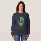 Drôle moche Sweat de Noël mignon T-Rex Dinosaur (Devant entier)