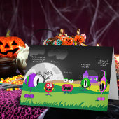 Drôle, Monstres, Carte Halloween