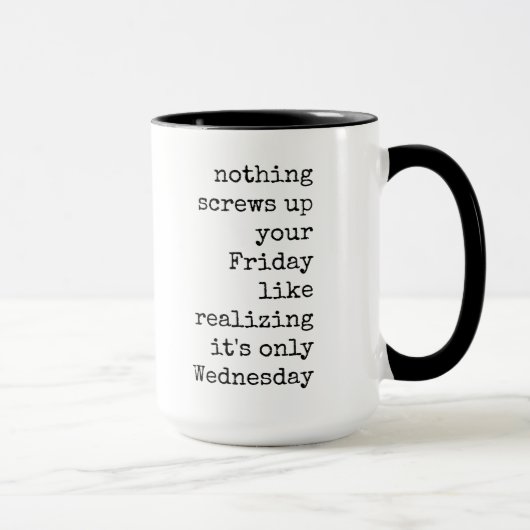 Drôle, Mot, Citation, Mug De Café, Dit (Droite)