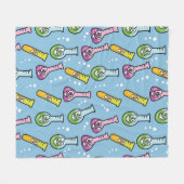 Drôle Motif de science couvertures en toison (Devant (Horizontal))