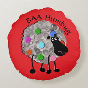 Drôle mouton coussin à deux côtés