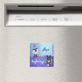 Drôle Mouton Naughty Nice Magnet de vacances (In Situ (Lave-vaisselle))