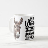 Drôle Mug âne 11oz (Devant gauche)