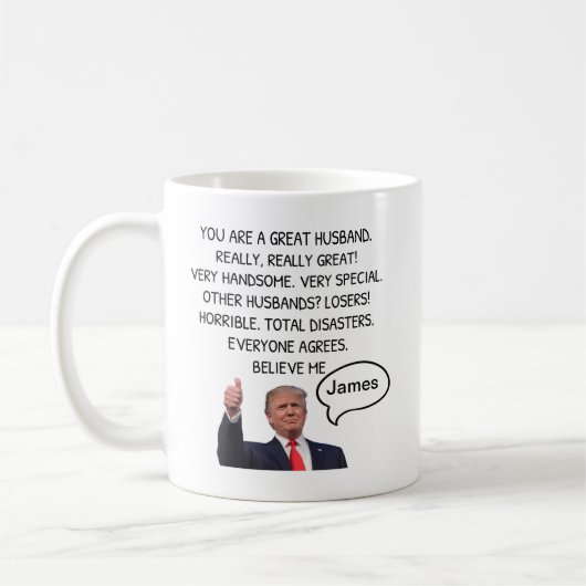 Drôle Mug personnalisé pour les idées du mari de s (Gauche)