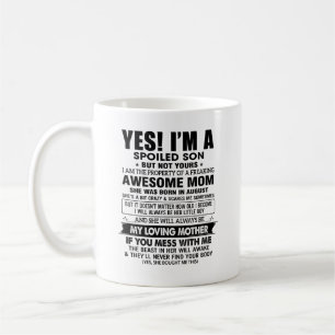 Drôle Mug pour Fils avec Crazy Mom Citation