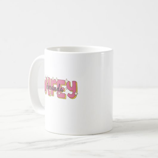 Drôle Mug sur mesure - Cadeau personnalisé pour fe (Devant gauche)
