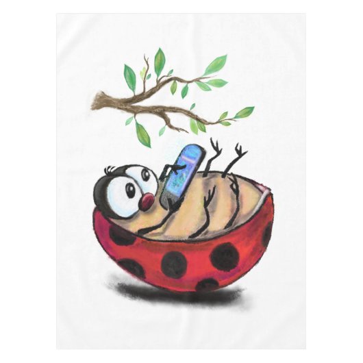 Drôle nappe Ladybug avec téléphone (Devant)