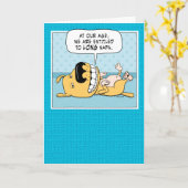 Drôle Napping Chien Carte Anniversaire (Fleur jaune)