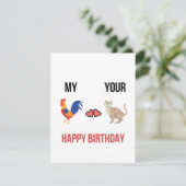 Drôle Naughty Bonne Carte d'Anniversaire (Debout devant)