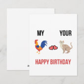 Drôle Naughty Bonne Carte d'Anniversaire (Devant / Derrière)