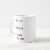 Drôle niveau café Mug pour le bureau - Ne pas parl (Devant gauche)