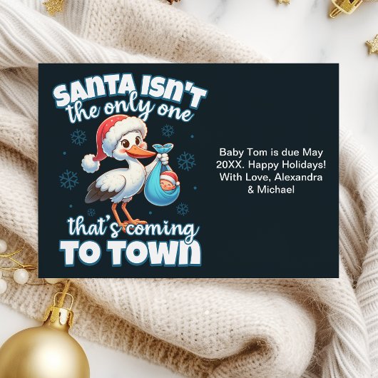 Drôle Noël bébé Faire-part de grossesse