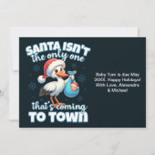 Drôle Noël bébé Faire-part de grossesse (Devant)