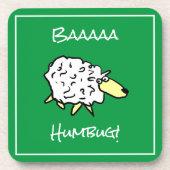 Drôle Noël Boissons Dessous de verre avec mouton (Devant)