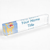 Drôle Noël Chat Personnalisé Bureau Nom Plaque