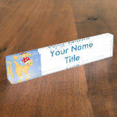 Drôle Noël Chat Personnalisé Bureau Nom Plaque (Taille)